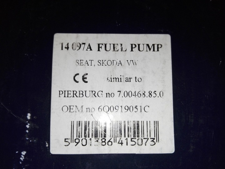 POMPE CARBURANT QAP 14097A AUDI SKODA VW 7.00468.85.0 photo 2 - milautoparts-fr.ukrlive.com