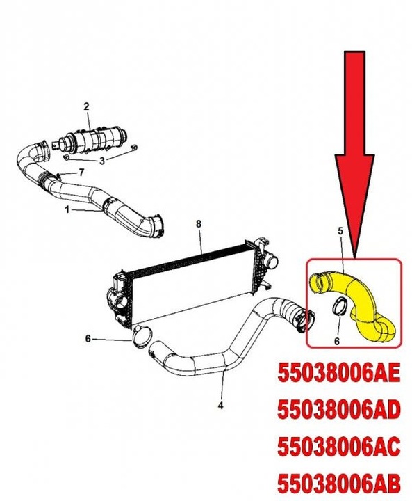 TUBE JUNCTION PIPE TURBO INTERCOOLER JEEP GRAND CHEROKEE 3.0 photo 8 - milautoparts-fr.ukrlive.com