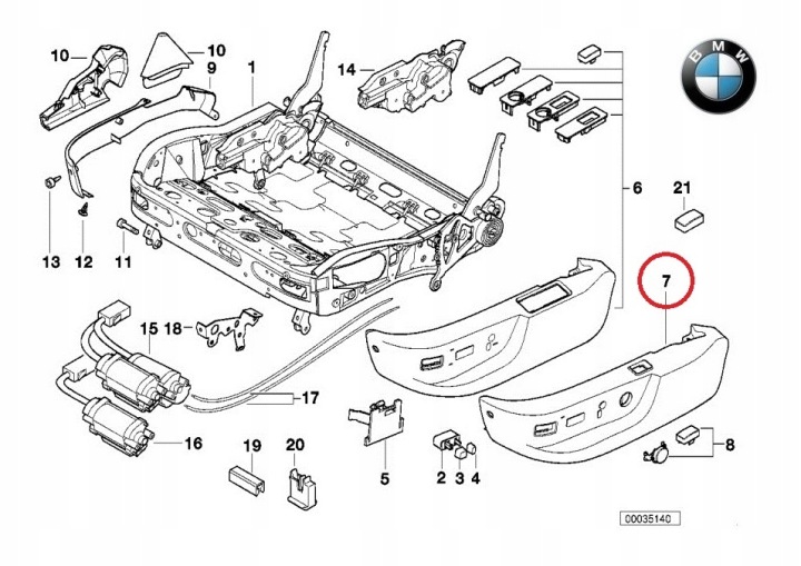 PROTECTION EXTÉRIEUR SIÈGES AVANT GRAU BMW E38 E39
