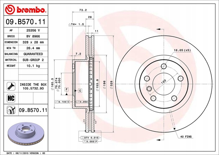 BREMBO DISCS FRONT BMW X3 F25 X4 F26 328MM photo 2 - milautoparts-fr.ukrlive.com