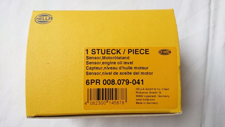 HELLA 6PR 008 079-041 SENSOR POZIOM OILS ENGINE photo 4 - milautoparts-fr.ukrlive.com