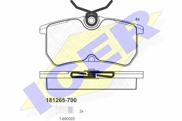 ICER 181265-700 COMPLET DE SABOTS DE FREIN HAMULCOWYCH, FREINS TARCZOWE photo 6 - milautoparts-fr.ukrlive.com