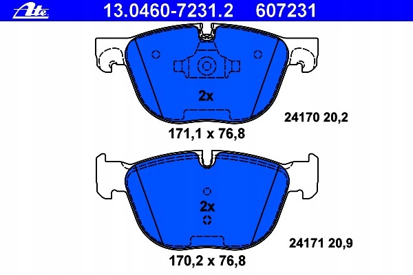 ATE PADS FRONT BMW X5 E70 F15 X4 F26 332 348MM photo 2 - milautoparts-fr.ukrlive.com