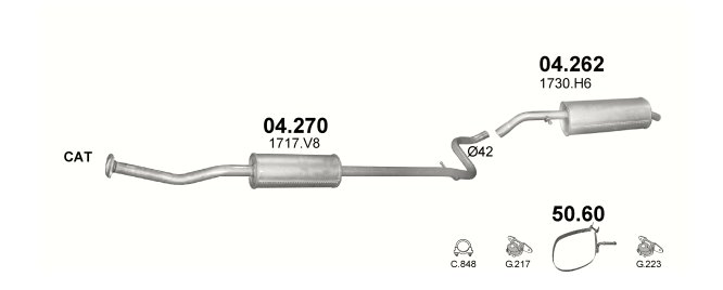 SILENCER END CITROEN C3 C3 04.262 photo 3 - milautoparts-fr.ukrlive.com