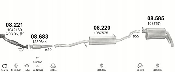 POLMOSTROW POT D'ÉCHAPEMENT CENTRAL FORD GALAXY photo 1 - milautoparts-fr.ukrlive.com