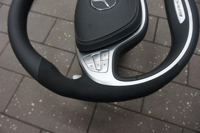 STEERING WHEEL MERCEDEWITH WITH CLASS W222 AMG NEW CONDITION ALCANTAR photo 3 - milautoparts-fr.ukrlive.com