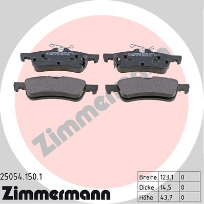 ZIMMERMANN PADS REAR HONDA CIVIC IX FK 12- photo 3 - milautoparts-fr.ukrlive.com