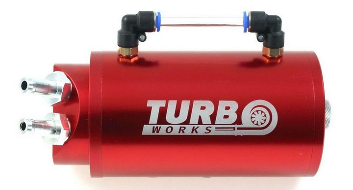 Oil catch tank TurboWorks 10mm Red photo 5 - milautoparts-fr.ukrlive.com