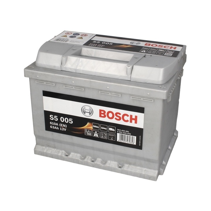 Аккумулятор bosch silver s5 12v 63ah 610a p+, Цена
