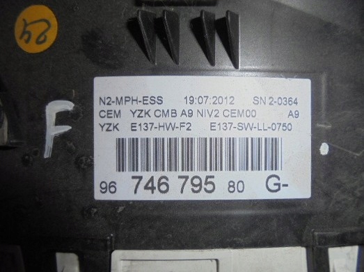 фото №4, Peugeot 208 панель приборов 9674679580 англия