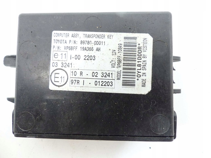 фото №6, Yaris ii 1.4 d4d комп'ютер 89661-0dc20 0281015385