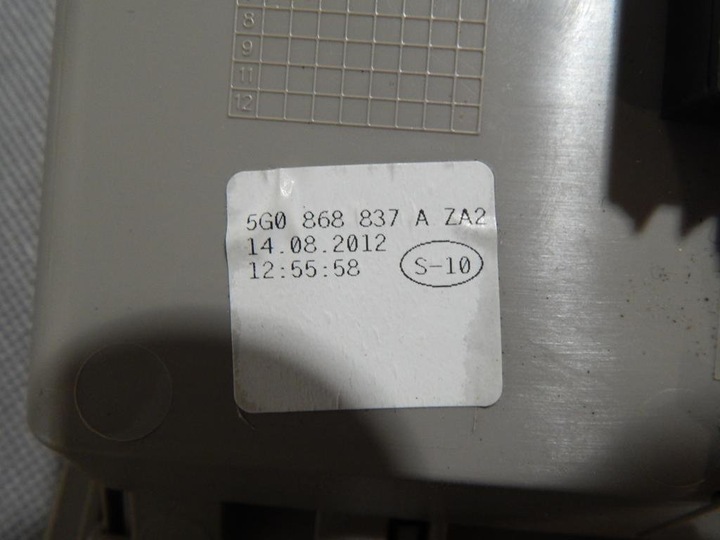 фото №5, Vw golf vii лампа интерьера кабины 5g0868837a