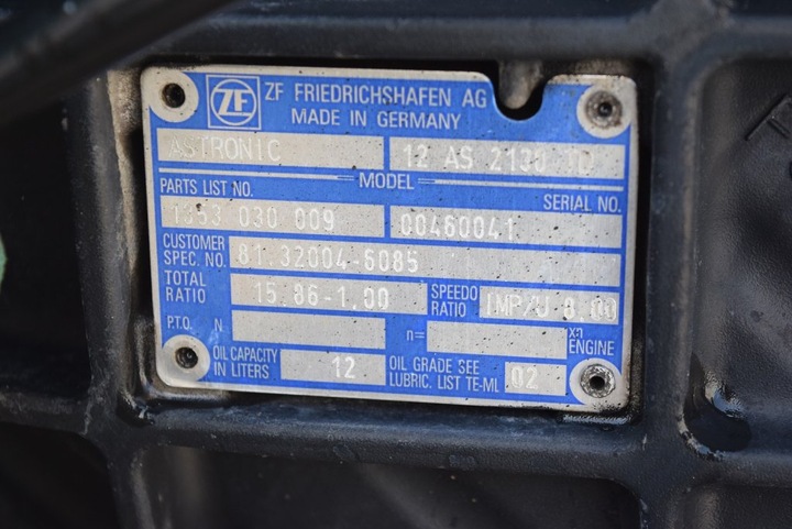 фото №5, Man tga tgx tgs коробка передач коробки передач zf 12 as 2130 td