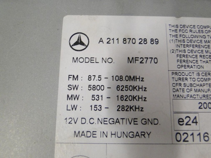 фото №8, Mercedes e класс w211 211 cls 219 радио аудио 20