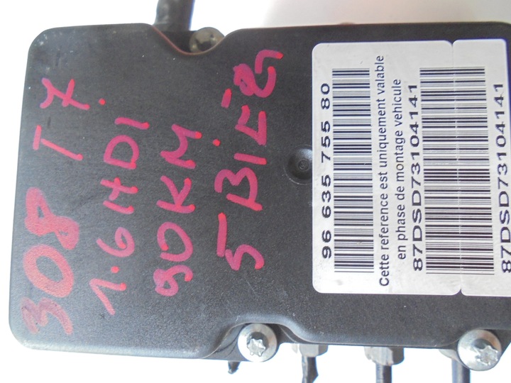 фото №4, Peugeot 308 t7 насос abs 9663575580