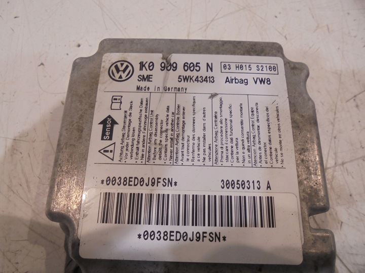 фото №4, Модуль подушок vw golf v 0038ed0j9fsn