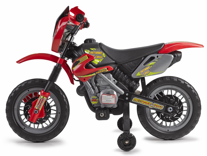 Motorek CROSS na Akumulator 6V Dla Dzieci Motocykl Elektryczny FEBER Długość pojazdu 102 cm