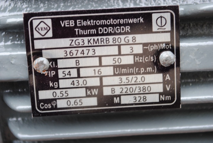 veb elektromotorenwerk thurm гдр мотор редуктор