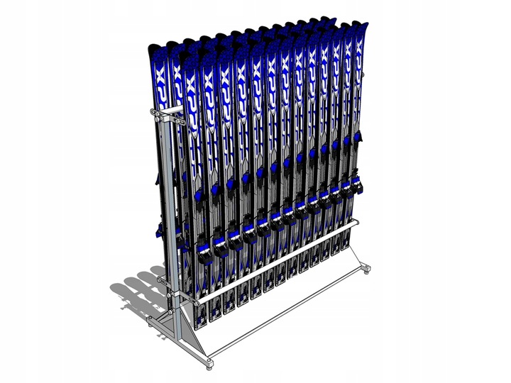 Стеллаж для лыж на 30 пар двусторонний
