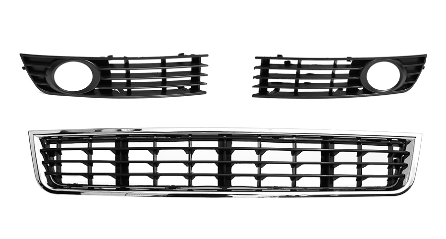 фото №1, Audi a4 b6 комплект ґрати ліва права середина хром