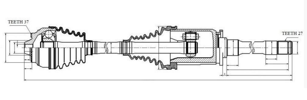 Привідний вал привідна права bmw 5 f10 f11 xd 31607618680 Ціна