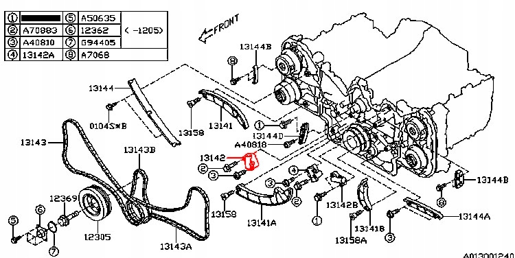 фото №10, Натягувач розподільного валу subaru tribeca legacy outback 3.6 h6 2009-