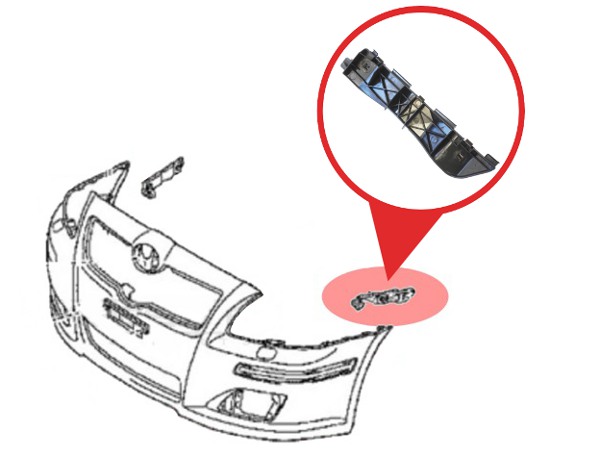 Кронштейн  бампера l к toyota avensis t25 5253605020 с Разборки