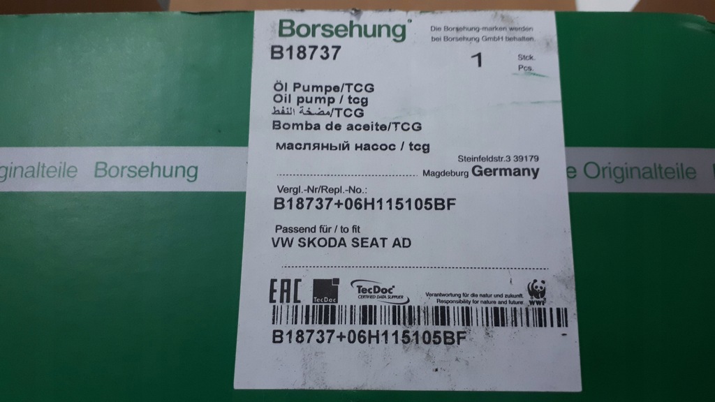 фото №11, Borsehung b18737 насос масла