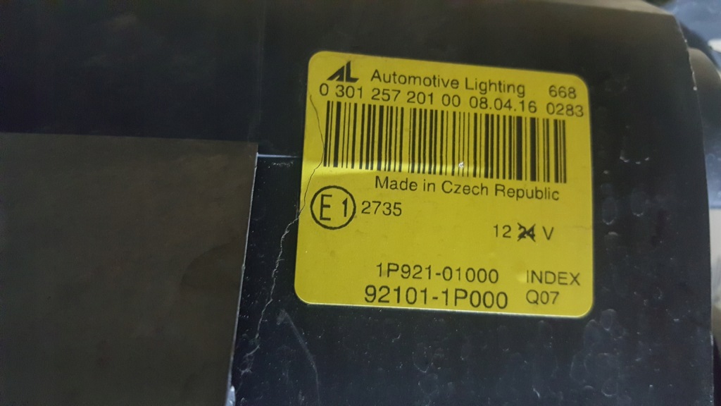 фото №3, Лампа левая перед передняя kia venga левый