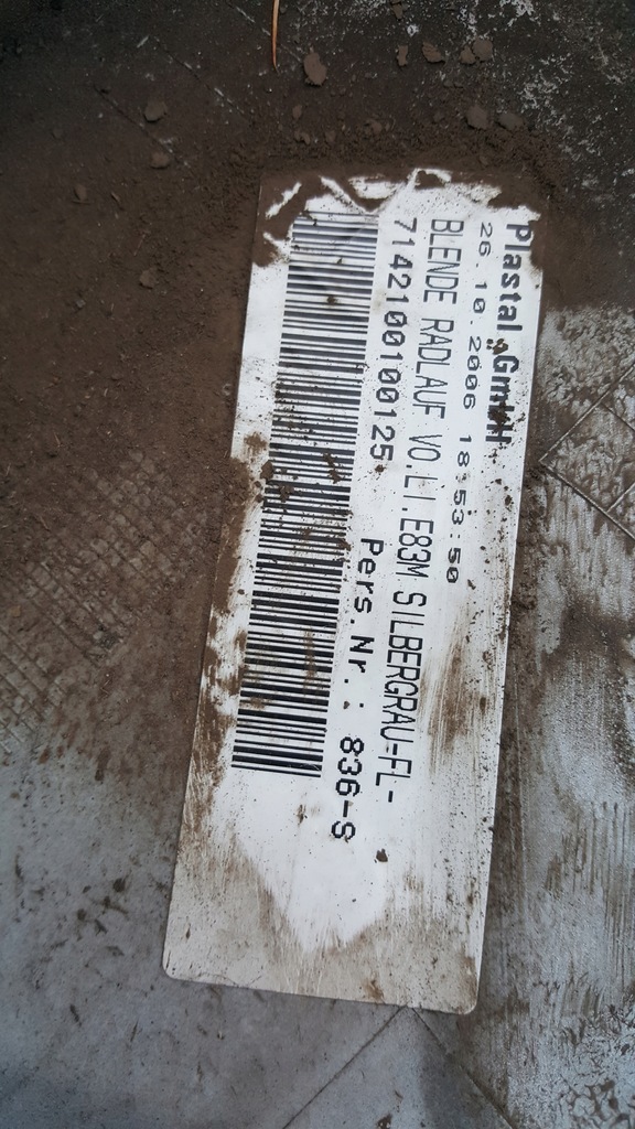 фото №5, Накладка na крила лівий silbergrau x3 e83 m