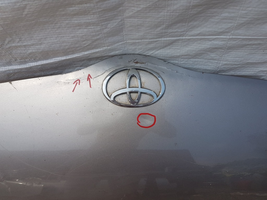 фото №3, Toyota yaris verso капот кришка передня