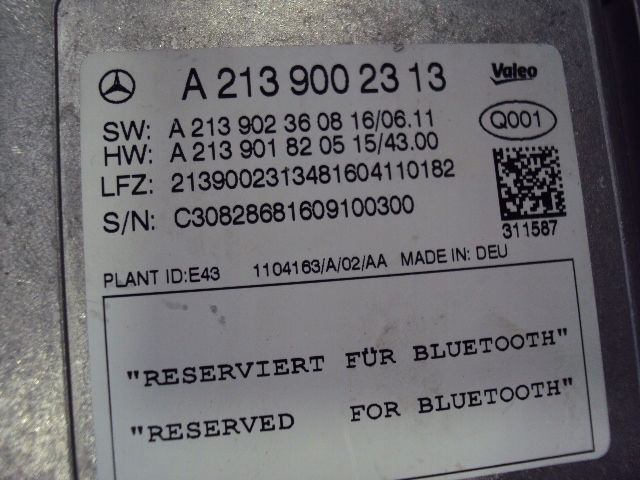 фото №5, Модуль bluetooth a2139002313 mercedes e-klasa w213