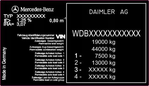 Наклейка идентификационная vin автомобильная каждый тип все виды в Украине