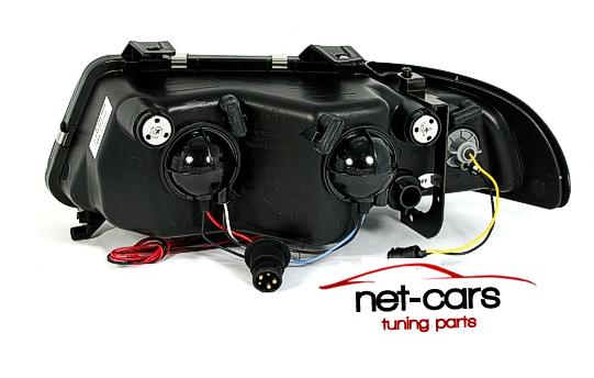 фото №4, Лампы фары audi a4 s4 b5 angel eyes led bl