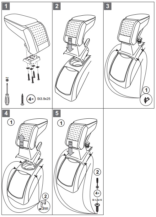 фото №15, Подлокотник стандарт citroen c-elysee, 2012- ,