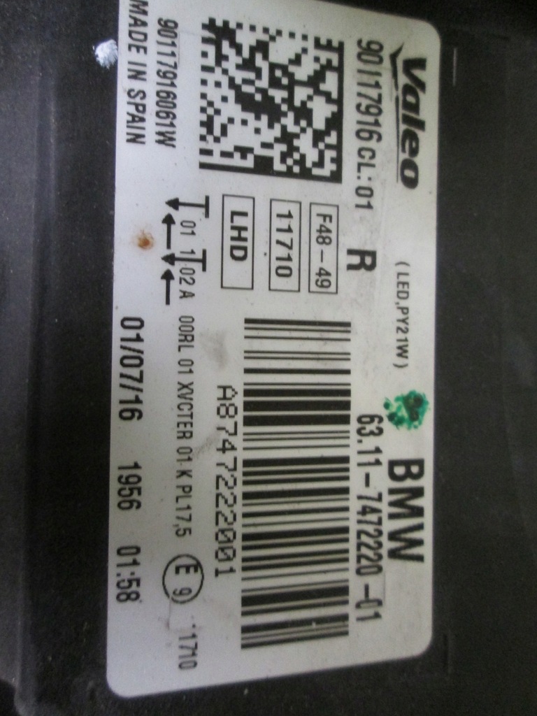 фото №12, Bmw x1 f48 лампа перед права led 7472220