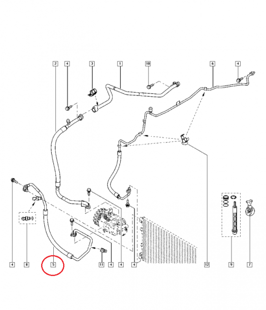 фото №2, Шланг кондиціонера renault master 2.3 dci oryg!!
